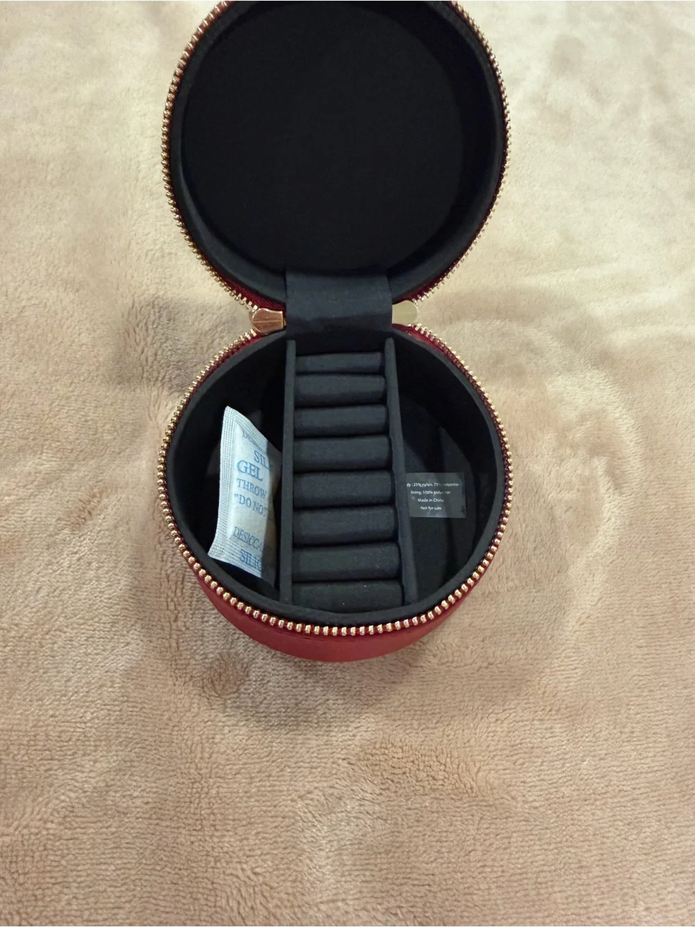 Dolce & Gabbana Burgundy Ring Travel Compact Case